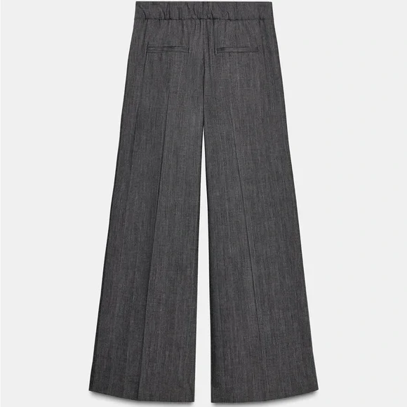ZARA ZW COLLECTION WIDE-LEG WOOL PANTS - Picture 4 of 5